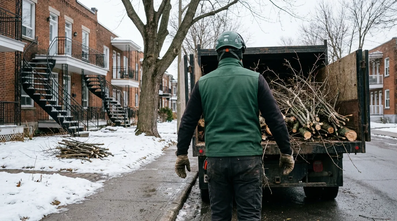 Que faire des branches et du bois après un émondage ? (Montréal)